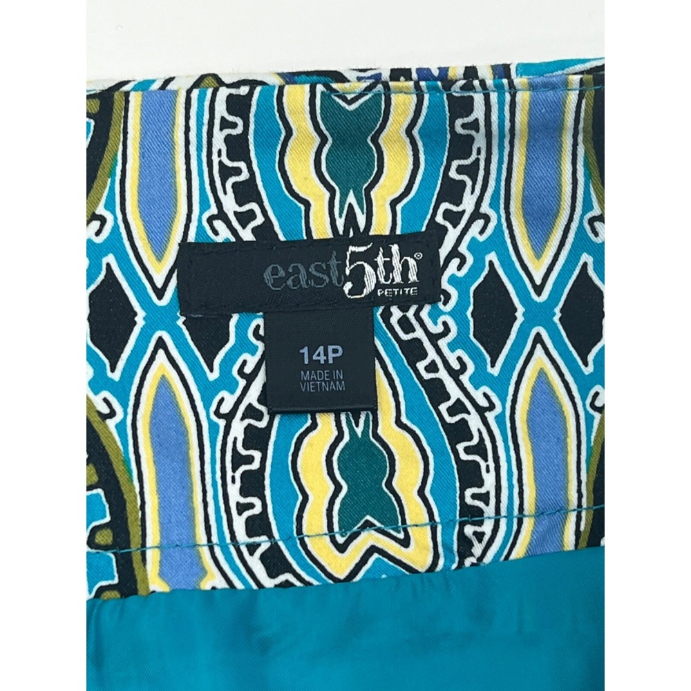 East 5th Petite Aqua Blue Pencil Stretch Skirt Size Women's 14P - Picture 10 of 10